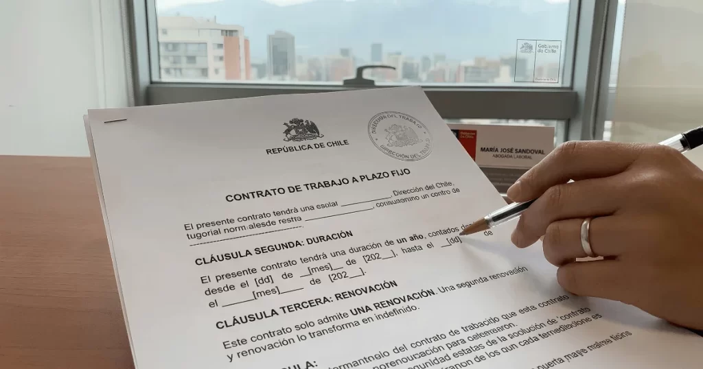 contrato a plazo fijo en Chile