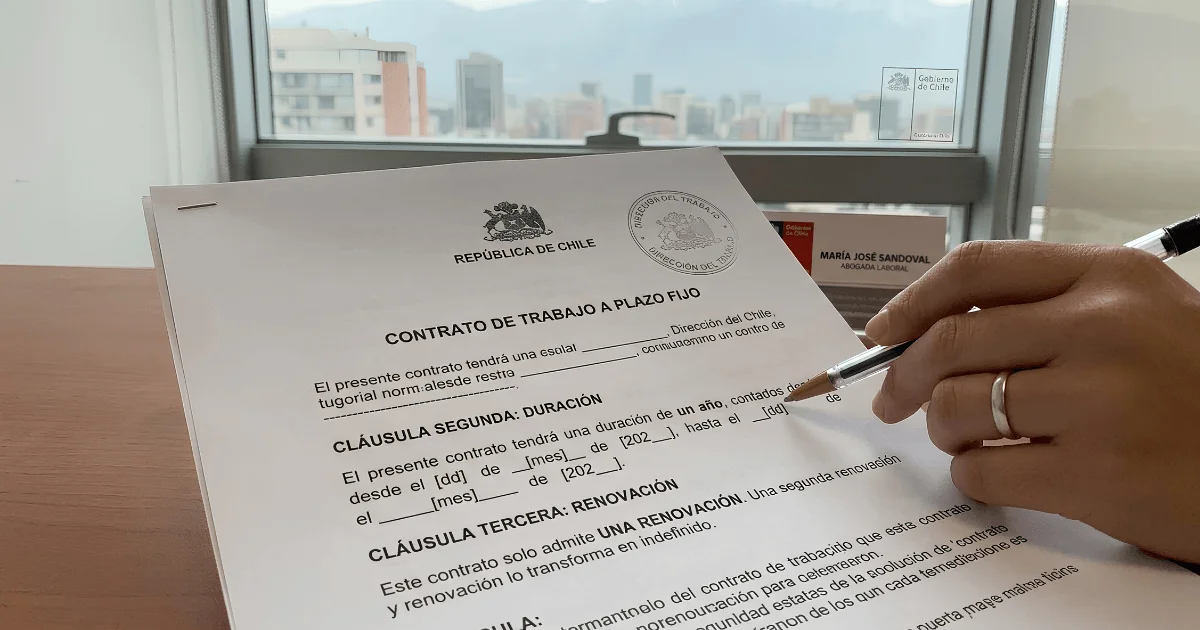 contrato a plazo fijo en Chile